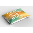 thumbnail image 2 of Ambesonne Saying Pillow Sham 2 Pack, Romantic Saying Design, 26"x20", Orange Seafoam and White, 2 of 3