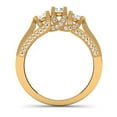 thumbnail image 2 of Dazzlingrock Collection 1.00 Carat (ctw) 10k Round Diamond Ladies Vintage Bridal 3 Stone Engagement Ring 1 CT, Yellow Gold, Size 8.5, 2 of 4
