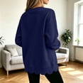 thumbnail image 5 of Diufon Scalloped Sweatshirt for Women Oversized Long Sleeve V Neck Thin Fleece Lined Sweatshirts Fall Winter Thermal Pullover, 5 of 8