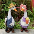 thumbnail image 6 of ANHXN Garden Statue Duck, Indoor and Outdoor Decoration Cute Duck Art Decoration Goose Statue Courtyard Home Garden Terrace and Office Decoration (1 piece), 6 of 7
