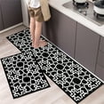 thumbnail image 4 of 2 Piece Kitchen Rugs Set Non-Slip Floor Mats - Machine Washable Low Pile Carpet for Sink & Stove, Stain Resistant Anti Fatigue Mats 15.75x23.62in & 15.75x47.24in, A, 4 of 6