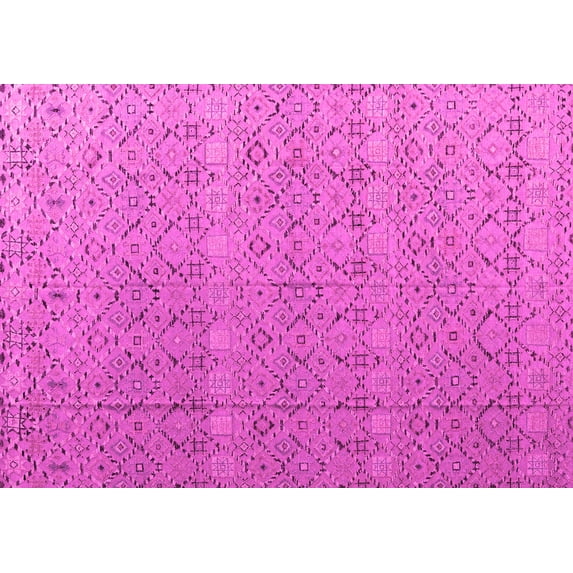 Ahgly Company Indoor Rectangle Abstract Pink Modern Area Rugs, 6' x 9'