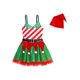 thumbnail image 1 of Girls Christmas Santa Claus Cosplay Costume Sleeveless Sequins Striped Leotard Tutu Dress with Belt and Hat for Xmas Theme Party8 Gong Bohan LED, 1 of 2