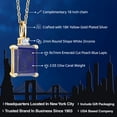 thumbnail image 2 of Gem Stone King 18K Yellow Gold Plated Silver Blue Lapis Pendant Necklace for Women | 2.03 Cttw | Gemstone Birthstone | Emerald Cut 9X7MM | With 18 inch Silver Chain, 2 of 5