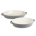 thumbnail image 2 of 10 Strawberry Street Sienna Oval 13" and 10.5" Bakeware Set, Gray, 2 of 4
