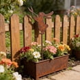 thumbnail image 4 of Rusted Metal Bunny Garden Stakes for Outdoor Planters and Patio Decor, Weatherproof Iron Easter and Spring Yard Markers Set, 4 of 6