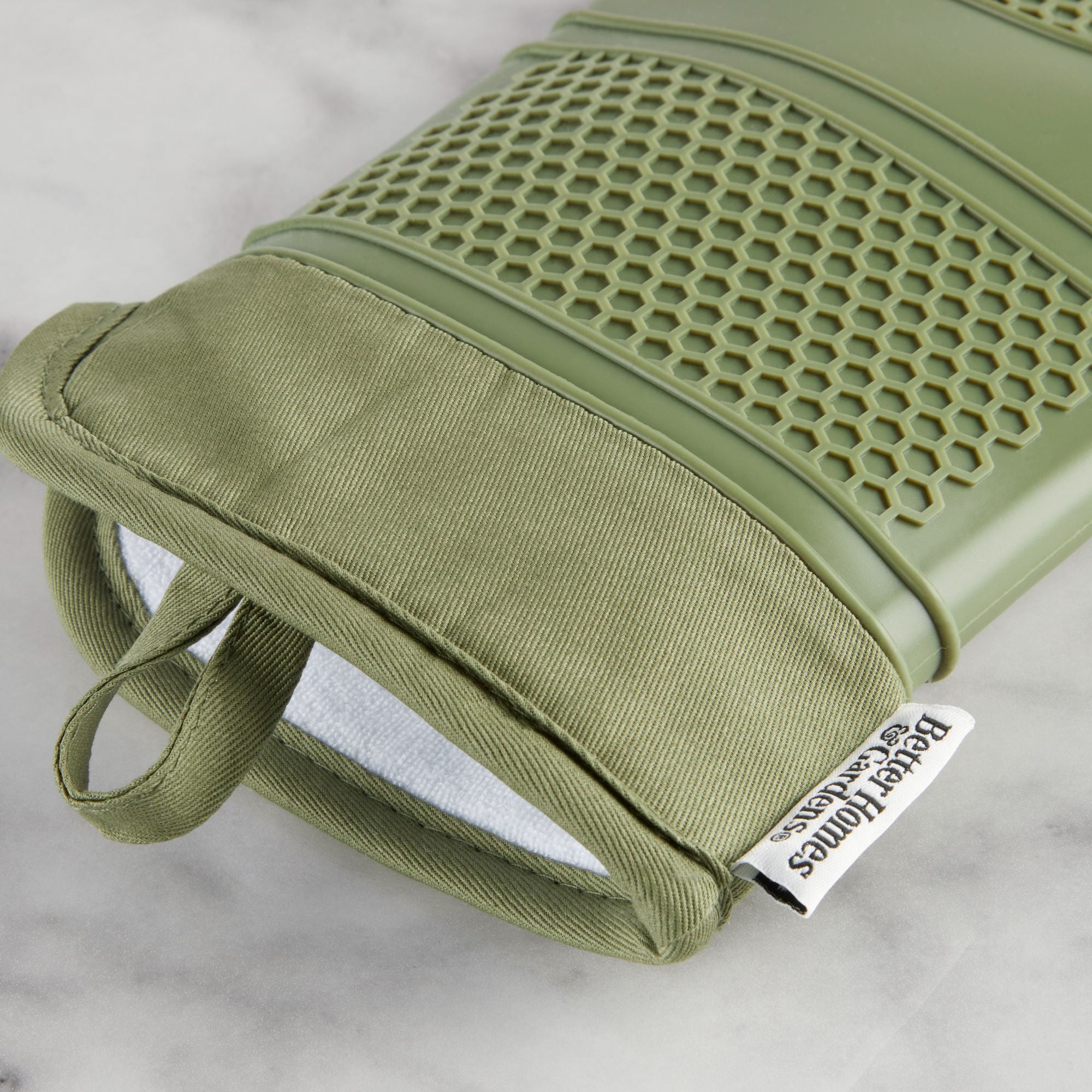 Better Homes & Gardens 4-Piece Oven Mitt, Potholder & Mini Mitt Set, Dark Cilantro