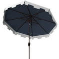 thumbnail image 5 of SAFAVIEH City Fashion 9' Market Crank Auto Tilt Patio Umbrella, Navy/Ivory, 5 of 6