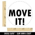 thumbnail image 2 of Move It Fun Text Self-Inking Rubber Stamp Ink Stamper - Purple Ink - Small 3/4 Inch, 2 of 7