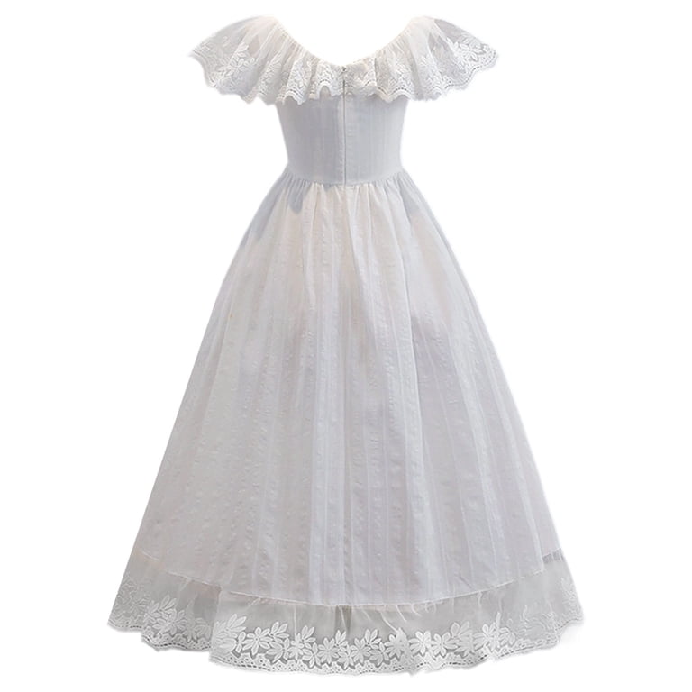 chic lace wedding dress Simple V Neck Open Back Long Sleeves Lace Beach Wedding Dress WD474 US0 / White main image 0