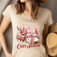 thumbnail image 4 of Cozy Season Snowman T-Shirt | Cute Reindeer Winter Holiday Tee, Maroon, Size S, 4 of 6