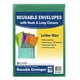 Enveloppes Réutilisables XL, Fermeture Crochet et Boucle, 8 1/2 X 11, Couleurs Assorties, Pack de 10 – image 3 sur 4