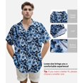 thumbnail image 5 of Hawaiian Shirts for Men, Print Men's Casual Short Sleeve Button Down Shirts Floral Aloha Beach Shirt, 5 of 6