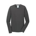 thumbnail image 5 of Port & Company Long Sleeve Performance Blend Tee-3XL (Charcoal), 5 of 6