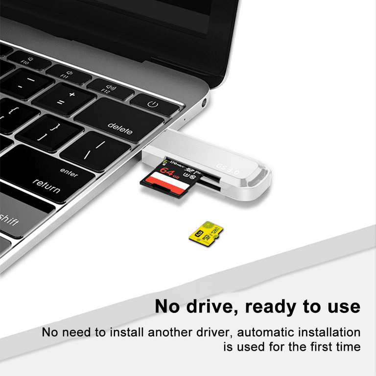 SD Card Reader, uni High-Speed USB 3.0 to Micro SD Card Adapter, Aluminum  Computer Memory Card Reader Dual Slots, for SD/SDXC/SDHC/MMC/Micro