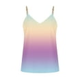 thumbnail image 2 of Aloohaidyvio Tops,Womens Tops Chain Suspender Vintage Summer V Neck Sleeveless Tank Blouse, 2 of 5
