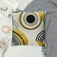 thumbnail image 2 of Wuche Pillow Covers Yellow Abstract Patterns Mid Century Modern Simple Black Stripe and Gold Throw Pillows Decorative Home Decor Couch Sofa Bedroom Outdoor Multiple specifications, 2 of 5