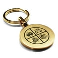 thumbnail image 1 of Stainless Steel Four Elements Round Medallion Keychain Circle Ring, 1 of 2