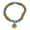 Blue, variant on Long Gold Bead Touch with Colorful Beaded Bracelet: 1CT