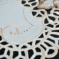 thumbnail image 6 of White Oval Lace Tablecloth Doily Embroidered Floral Small Table Cover Home Decor, 6 of 7