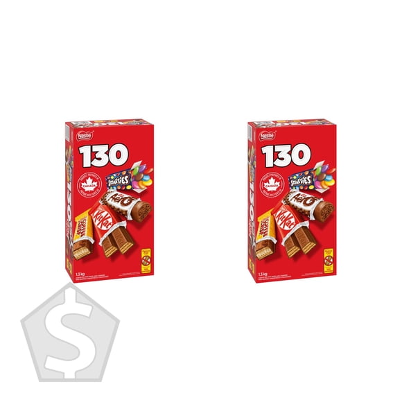 Nestle Assorted Mini Bars and Candies Variety Pack, 1.3 kg (Pack of 2), 260 Pieces Total