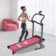 thumbnail image 2 of Aiqidi Manual Running Exercise Treadmill, Pink, 264.55 lb, 2 of 12