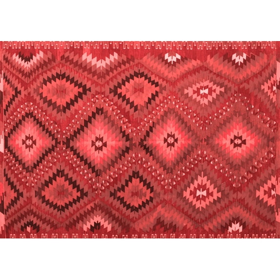 Ahgly Company Indoor Rectangle Southwestern Red Country Area Rugs, 2' x 5'