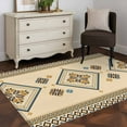 thumbnail image 3 of 3'x5' Area Rugs, Beige Khaki Boho Indoor Outdoor Area Rug for Living Room Bedroom, Vintage Ethnic Tribe Abstract Art Retro Washable Bathroom Rugs Kitchen Floor Carpet Mats Home Decor Aesthetic, 3 of 8