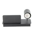 thumbnail image 2 of Lámpara de pared LED con interfaz USB, carga inalámbrica, para sala de estar y dormitorio, 85-265 V, color negro, derecha, 2 of 14