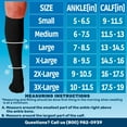 thumbnail image 4 of 3 Pairs Sheer Short Length Compression Socks for Women 20-30mmHg Black, X-Large, 4 of 6
