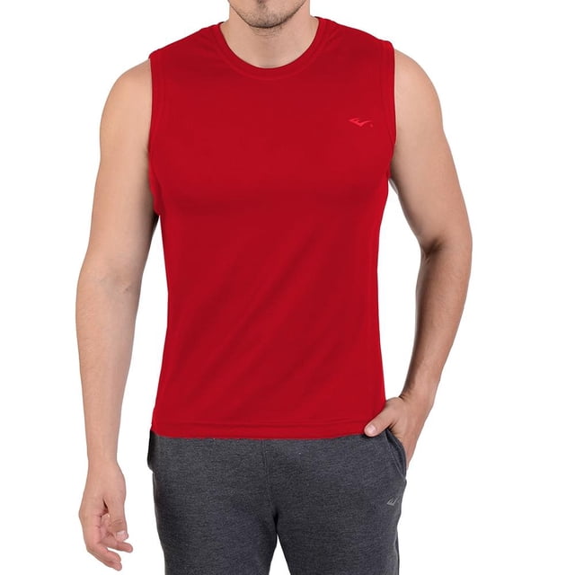 Playera Deportiva para Hombre Everlast Cuello Redondo Sin Mangas Drymax Talla Chica Rojo