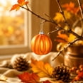 thumbnail image 6 of Cheapark Matte Pumpkin Hanging Ornament Balls, Artificial Tree Wreath Mantel Decor, Halloween Thanksgiving Fall Multicolor Shatterproof Plastic Baubles 10 Pack 1.96 Inch Each, 6 of 7