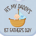 thumbnail image 4 of Inktastic 1st Father's Day Baby Boy Boys Baby Bib, 4 of 4