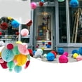 thumbnail image 2 of PTOOTP 3 bolas de papel de 8 pulgadas, decoración creativa para bodas, fiestas, bodas y festivales (rojo, azul y amarillo)., 2 of 7