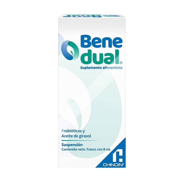 Suplemento alimenticio Benedual probióticos, aceite de girasol suspensión 8 ml