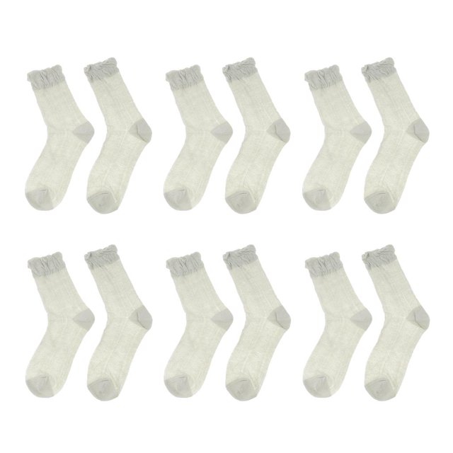 Lady Tobillo Calcetines cortos informales ultrafinos de , 6 pares Verde
