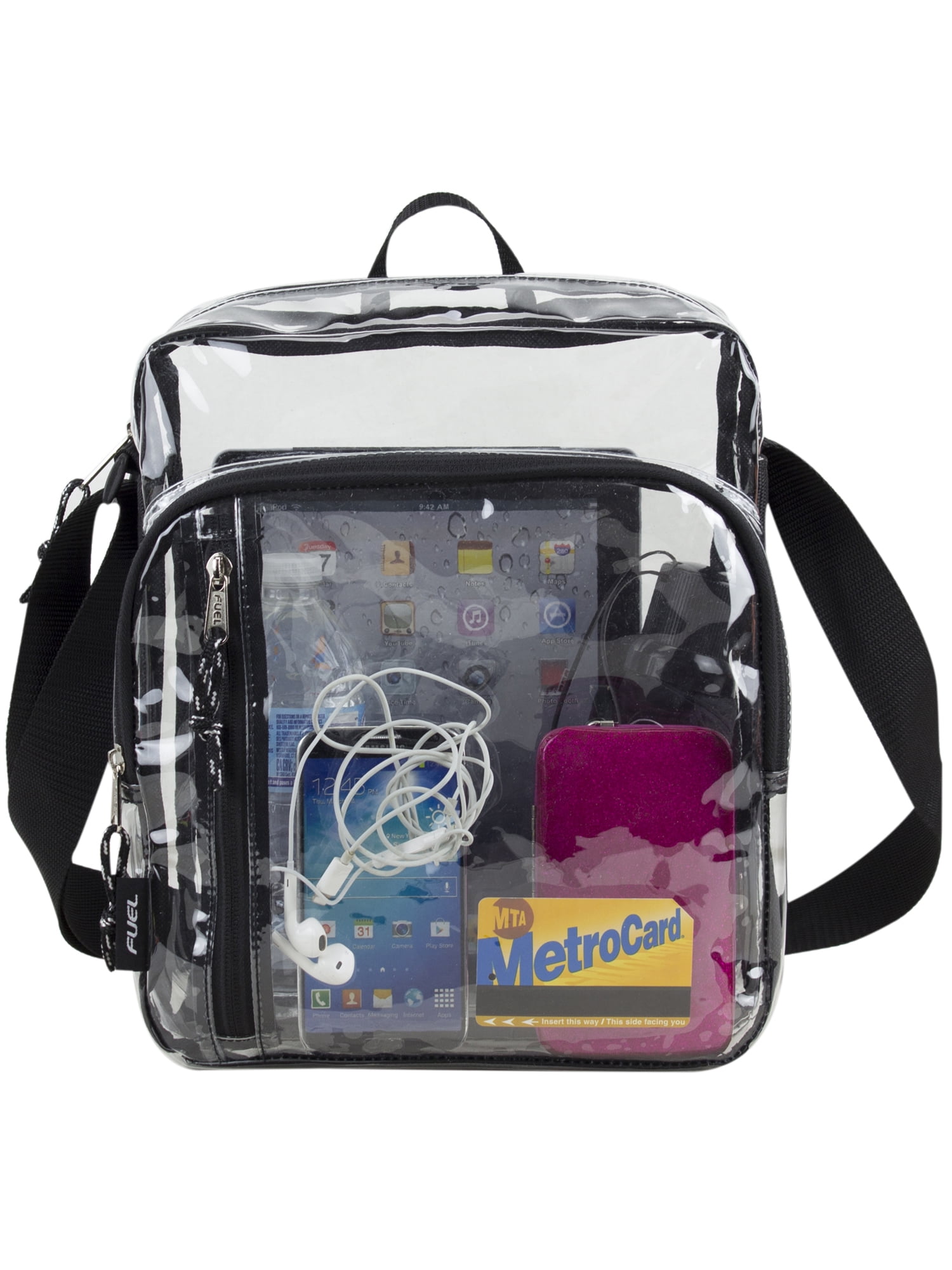 Eastsport Unisex Clear Stadium Gear Bag, Black