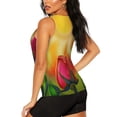 thumbnail image 3 of Haiem Rose Psychedelic Workout Tank Tops for Women, Athletic Sports Slim-Fit Tank Tops, Compression Sleeveless Dry Fit Shirts,Athletic Shirt-Medium, 3 of 9