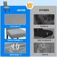 thumbnail image 4 of JIATER Chair Covers for Dining Room Stretch Washable Chair Slipcovers Protector Set of 4,Light Gray, 4 of 7
