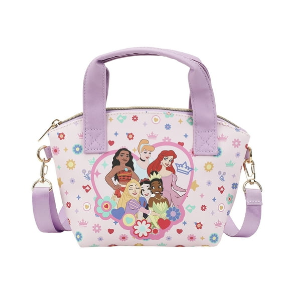 Disney Princess Character Heart Pink 9.25” Mini PU Handbag