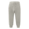 thumbnail image 2 of Huresd Men's Cotton Casual Shorts 3/4 Jogger Capri Pants Breathable Below Knee Short Pants with Three Pockets Light Gray 2XL, 2 of 4