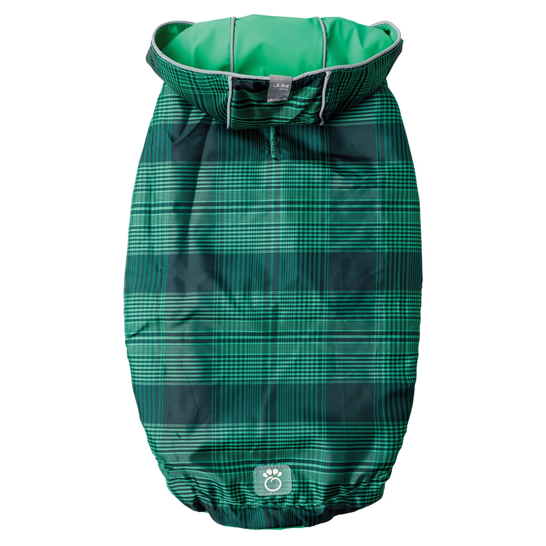 GF PET Dog Rain Coat Reversible Elastofit Waterproof Apparel for Small Medium Large Dogs Pets, Green, 2XL