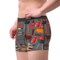 thumbnail image 2 of Yiaed BBQ Icons Print Men's Soft Cotton Boxer Shorts Breathable Boxers Underwear Moisture-Wicking Underwear Stretch Boxer Briefs for Man-Large, 2 of 5