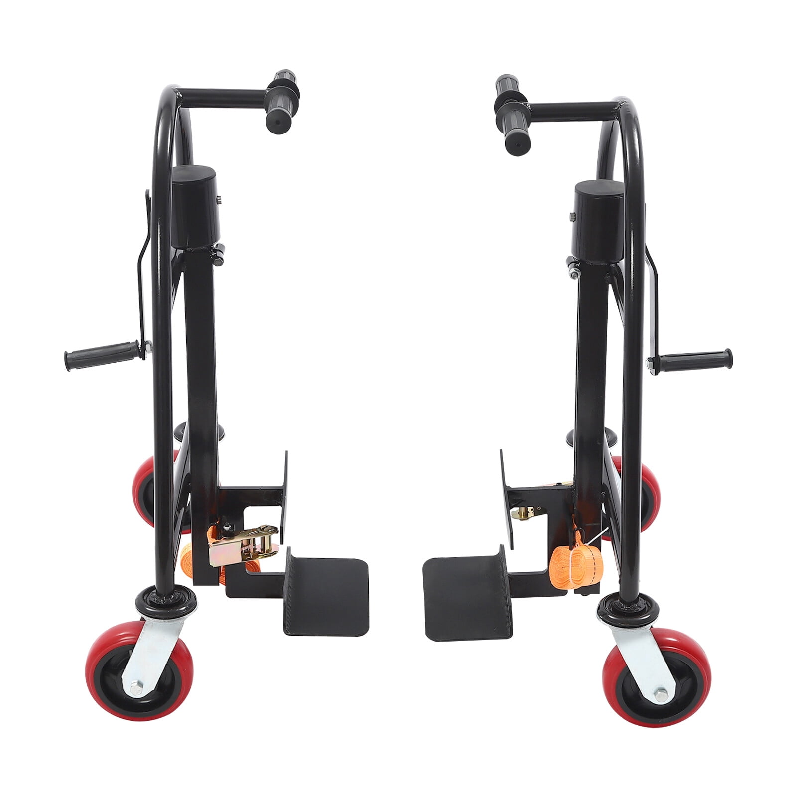 Black 4-Wheel Furniture Moving Kit 1300LBS Capacity Universal Wheels Straps