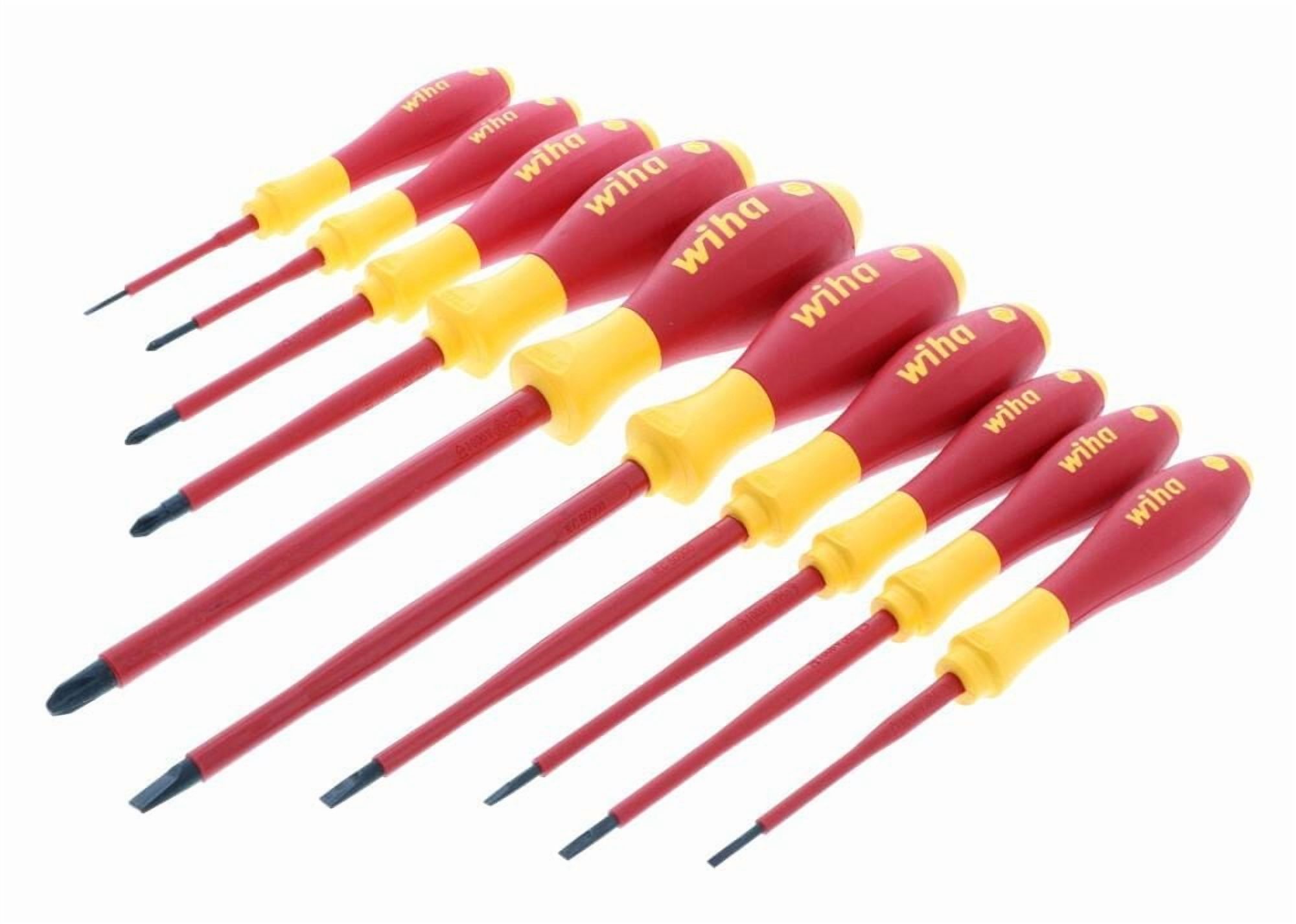 Wiha Torx Screwdriver - T8 X 60mm, SoftFinish Handle, 1000V Insulated, VDE Certified For Electrical Safety
