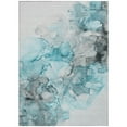 thumbnail image 2 of Addison Rugs Chantille Indoor/Outdoor Transitional Watercolors Teal Washable Rectangle Rug, 9' x 12', 2 of 6