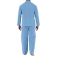 thumbnail image 4 of Mens Pajama Set Soft Long Sleeve Pajamas for Men Lightweight Button Up Sleepwear Lounge Pjs Outfits Light Blue XL, 4 of 9
