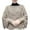 A, variant on Womens Casual Solid Color Scarf Top with Knitted Detail Wide Sleeves and Ruffle Hem for a Loose Comfortable Layering Beige,One Size