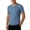 Q119 Blue, variant on CONZONE Mens T-Shirt Summer Short Sleeve Crew Neck Solid Color Lightweight Breathable Soft Tee Army Green Size M
