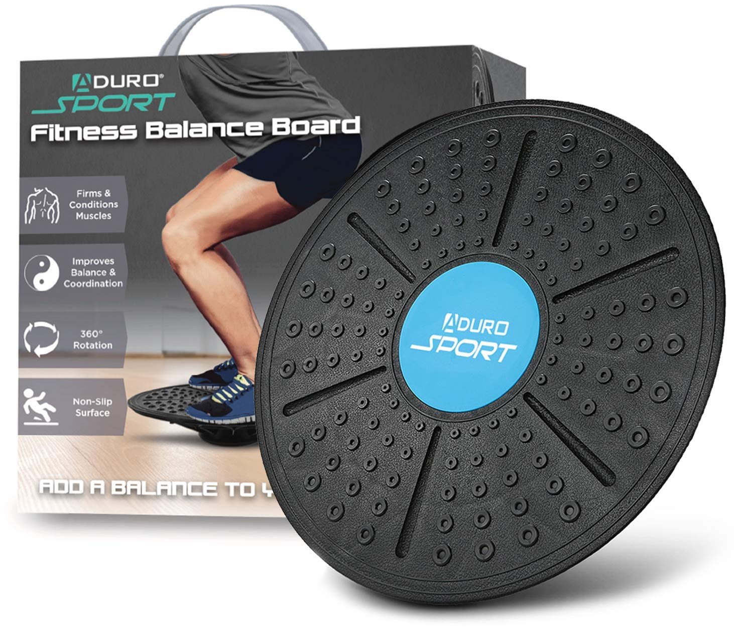 Gym Sportneer Wooden Balance Board Wobble Platform for Exercise Sport Performance Enhancement Training Rehab 